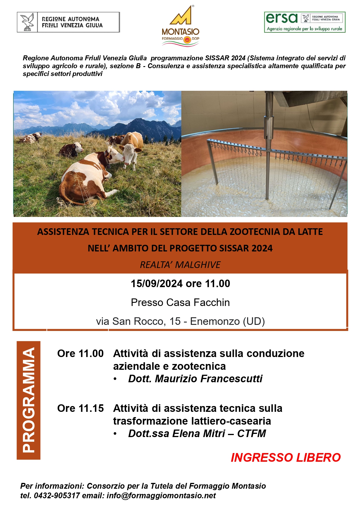 Assistenza Tecnica per il Settore della Zootecnia da Latte nell'ambito del progetto SISSAR 2024
